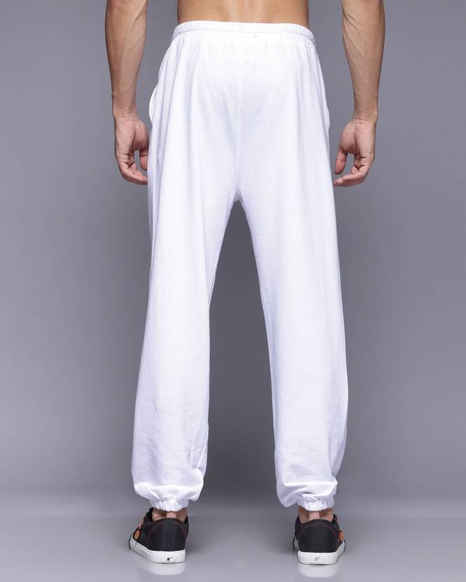 FLYNOFF White Printed Loose Fit Men's Jogger Pant - Image 3